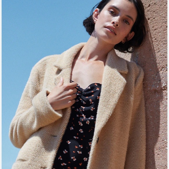 Anthropologie Hometown Jacket Toasted Oat Melange Neutral Motif Trench Coat XL - Picture 11 of 12